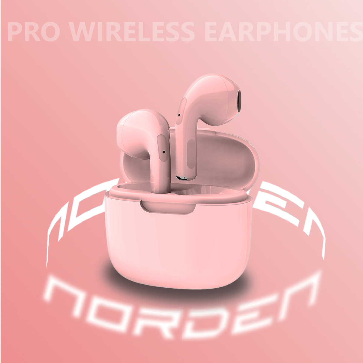 Norden Echo TWS Bluetooth Earphones – True Wireless, Bluetooth 5.0, Charging Case, 10m Range, Type-C Charging, Compatible with Android & iOS - White