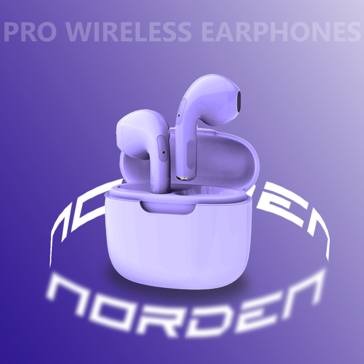 Norden Echo TWS Bluetooth Earphones – True Wireless, Bluetooth 5.0, Charging Case, 10m Range, Type-C Charging, Compatible with Android & iOS - White