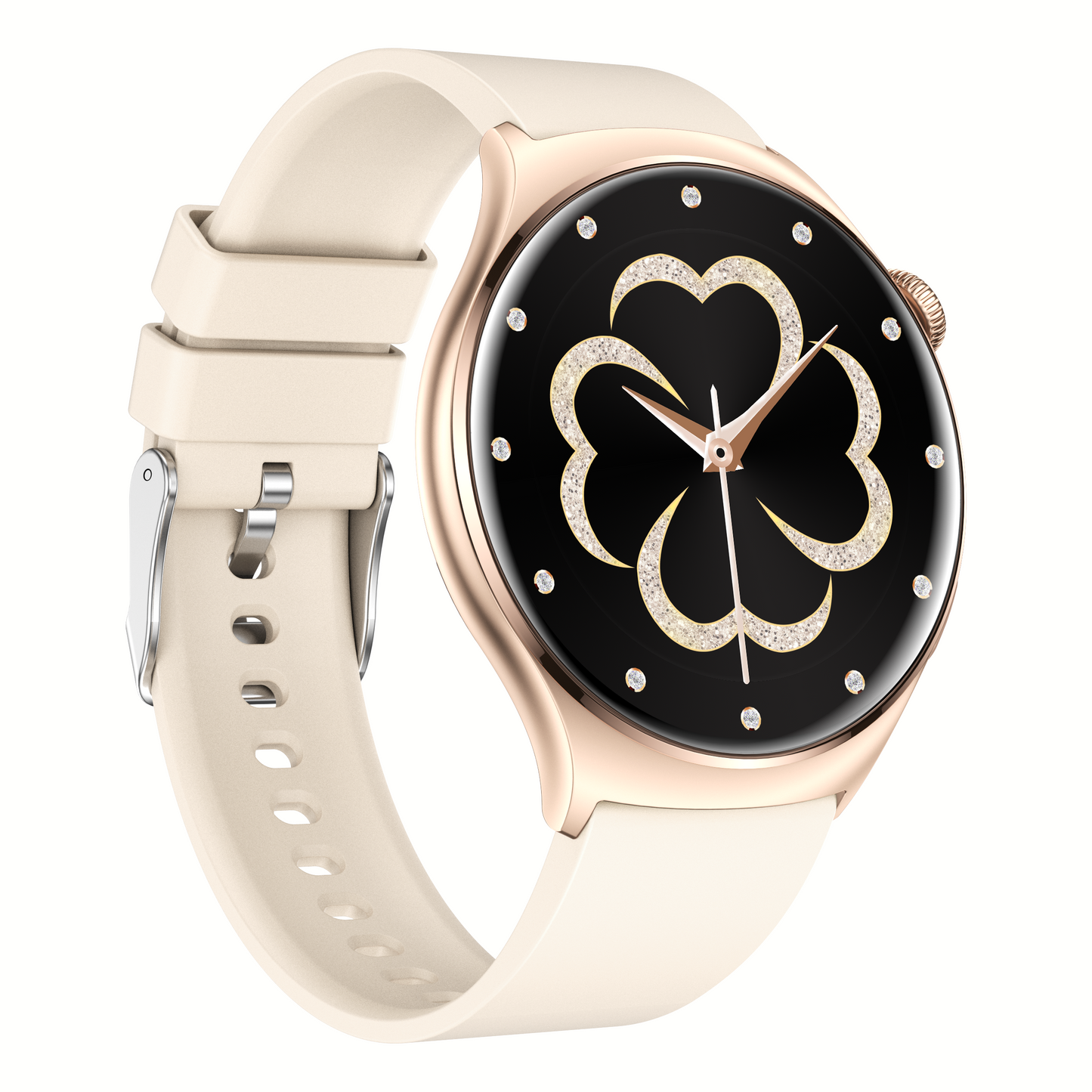 Norden Aspire Smart Watch, 1.43" AMOLED Display, Heart Rate, Oxygen Monitoring, IP68 Waterproof, Bluetooth 5.2, Fitness Tracker with AI Voice Assistant, Music Control, and 7-Day Standby Time - Gold