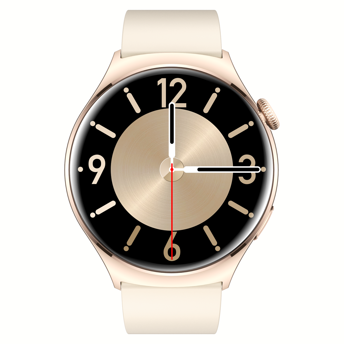 Norden Aspire Smart Watch, 1.43" AMOLED Display, Heart Rate, Oxygen Monitoring, IP68 Waterproof, Bluetooth 5.2, Fitness Tracker with AI Voice Assistant, Music Control, and 7-Day Standby Time - Gold