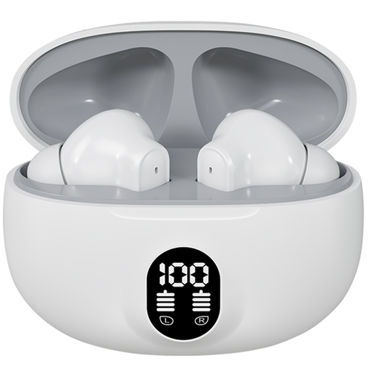 Norden TWS Wireless Earphones Bluetooth 5.3 with Charging Case, Type-C Fast Charging, Touch Control, Noise Reduction, Built-in Mic for Calls and Music - Compatible with iOS & Android - White
