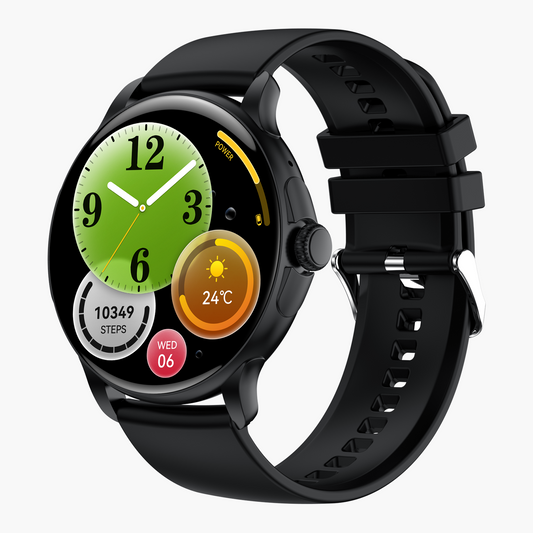 Norden Up Smart Watch, 1.43" AMOLED Full Touch Screen,Heart Rate & Sleep Monitoring, AI Voice Assistant, Multiple Sports Modes, BT5.3, 3-5 Days Battery Life, Magnetic Charging, Black