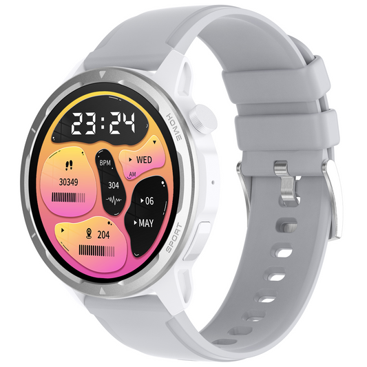 Norden Target Smart Watch with 1.39" HD TFT Full Touch Screen, Realtek 8763EWE Processor, 100+ Sport Modes, Heart Rate &amp; Blood Oxygen Monitor, IP68 Waterproof, BT5.2, 7-Day Standby, Magnetic Charging, Compatible with Da Fit App - Silver