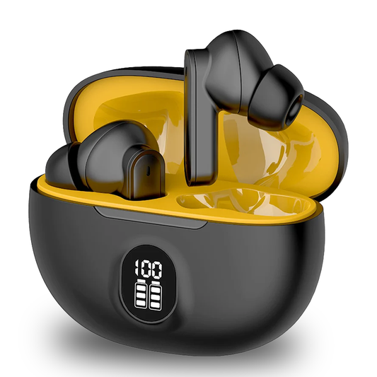 Norden TWS Wireless Earphones Bluetooth 5.3 with Charging Case, Type-C Fast Charging, Touch Control, Noise Reduction, Built-in Mic for Calls and Music - Compatible with iOS & Android-  Black