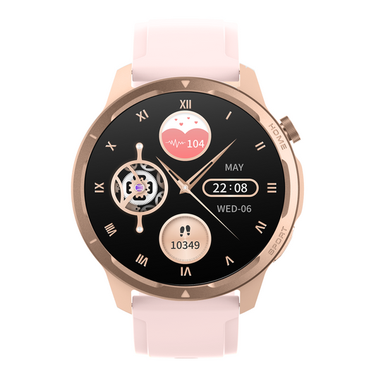 Norden Target Smart Watch with 1.39" HD TFT Full Touch Screen, Realtek 8763EWE Processor, 100+ Sport Modes, Heart Rate &amp; Blood Oxygen Monitor, IP68 Waterproof, BT5.2, 7-Day Standby, Magnetic Charging, Compatible with Da Fit App - Pink