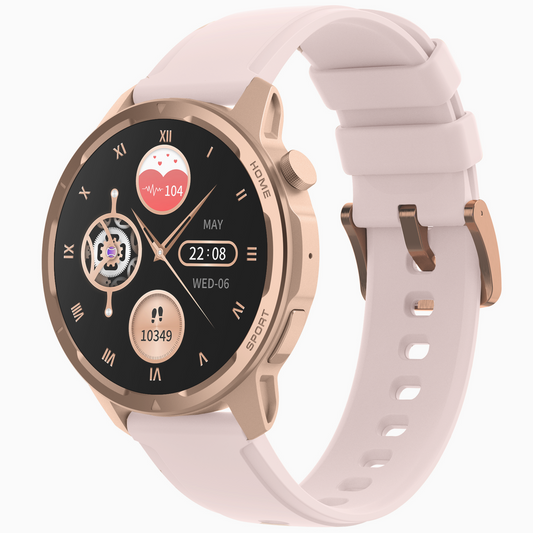 Norden Target Smart Watch with 1.39" HD TFT Full Touch Screen, Realtek 8763EWE Processor, 100+ Sport Modes, Heart Rate &amp; Blood Oxygen Monitor, IP68 Waterproof, BT5.2, 7-Day Standby, Magnetic Charging, Compatible with Da Fit App - Pink