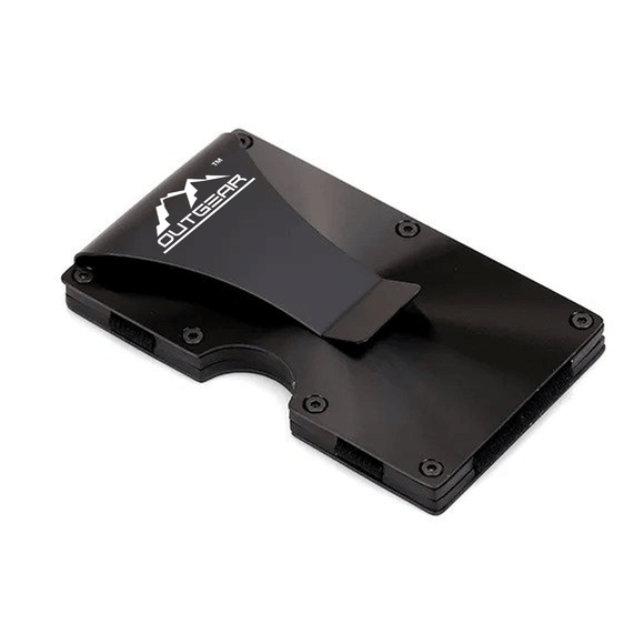 OutGear - Aluminium RFID Credit Card Holder Pop-Up Wallet - Black