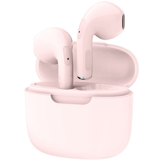 Norden Echo TWS Bluetooth Earphones – True Wireless, Bluetooth 5.0, Charging Case, 10m Range, Type-C Charging, Compatible with Android & iOS - Pink