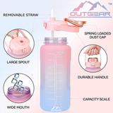 OutGear 2L Motivational Water Bottle - PINK