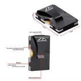 OutGear - Aluminium RFID Credit Card Holder Pop-Up Wallet - Black