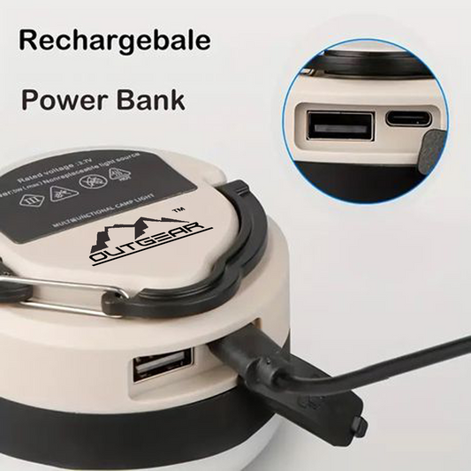 Outgear Multifunctional Camp Light | Build in Power Bank & Flashlight